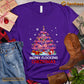 Christmas Flamingo T-shirt, Merry Flocking Christmas Tree Gift For Flamingo Lover, Flamingo Owners, Flamingo Tees