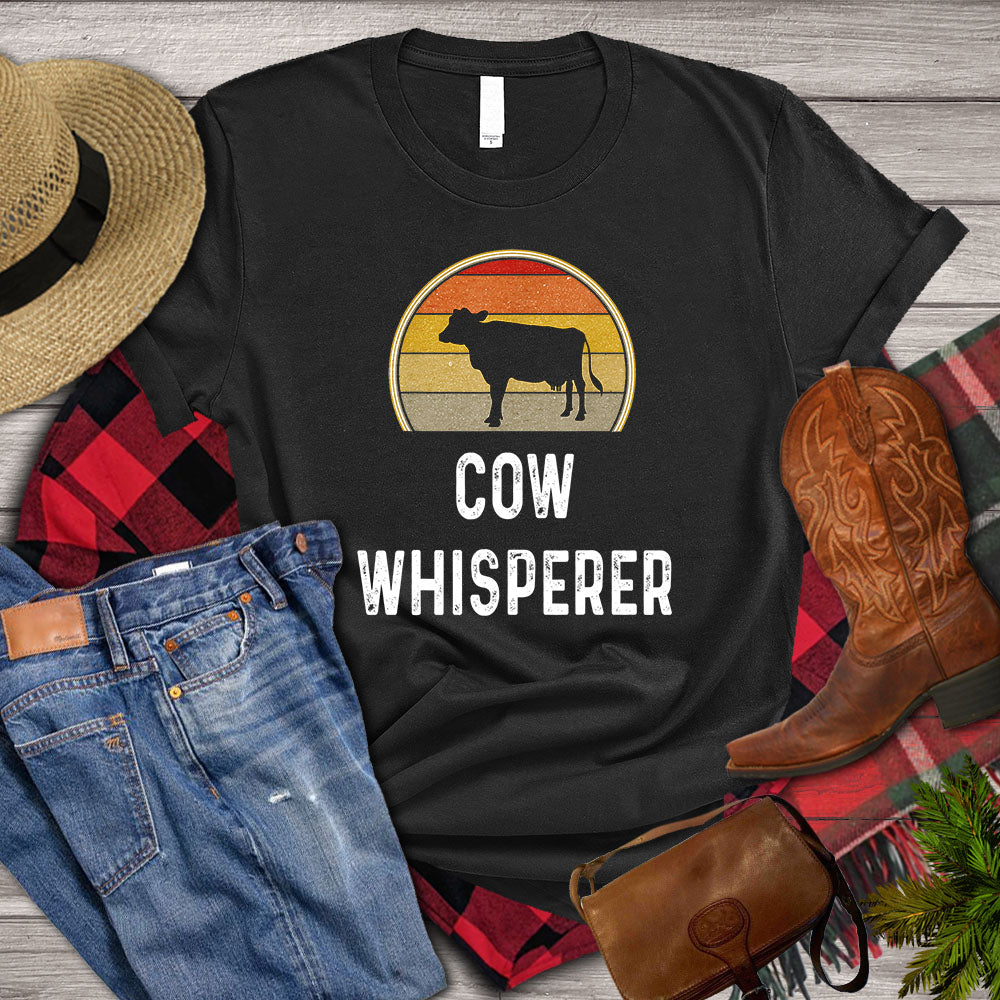 Vintage Cow T-shirt, Cow Whisperer, Farm Cow Shirt, Cow Lover, Farming Lover Gift, Farmer Shirt