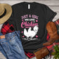 Chicken T-shirt, Just A Girl Who Loves Chickens, Cute Heart Chicken Lover Shirt, Farming Lover Gift, Farmer Shirt