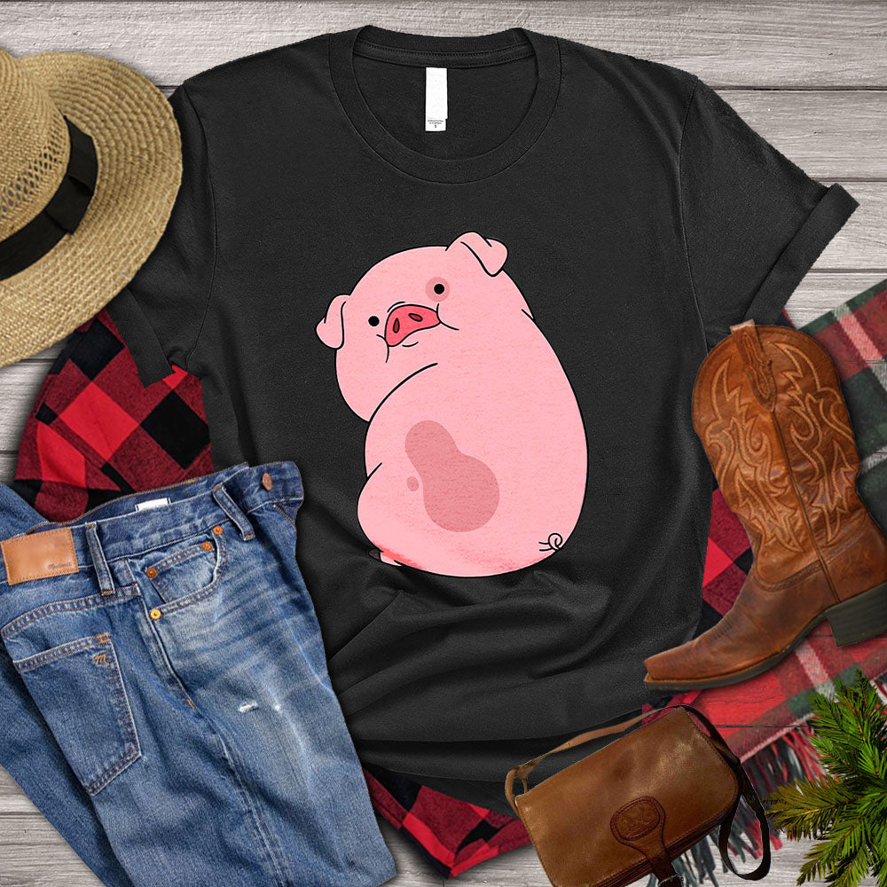 Pig T-shirt, Pig Turn Your Back, Pig Farm, Pig Lover, Farming Lover Gift, Farmer Premium T-shirt