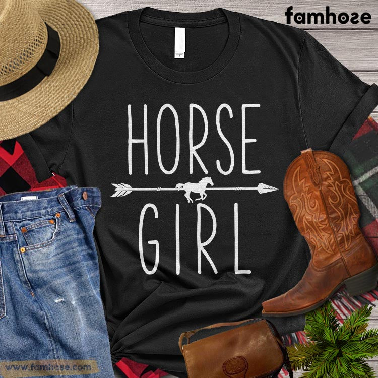 Cute Horse Girl T-shirt, Horse Riding T-shirt, Horse Girl Premium T-shirt