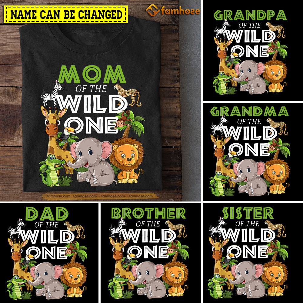 Farm Animals Birthday T-shirt, Of The Wild One Birthday Tees Gift For Animal Lovers, Name Can Be Changed