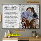 Personalized Valentine's Day Cowboy Canvas Painting, We're A Team Falling In Love With You, Romantic Rodeo Wall Art Decor - Valentines Poster Gift For Rodeo Lovers