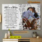 Personalized Valentine's Day Cowboy Canvas Painting, We're A Team Falling In Love With You, Romantic Rodeo Wall Art Decor - Valentines Poster Gift For Rodeo Lovers