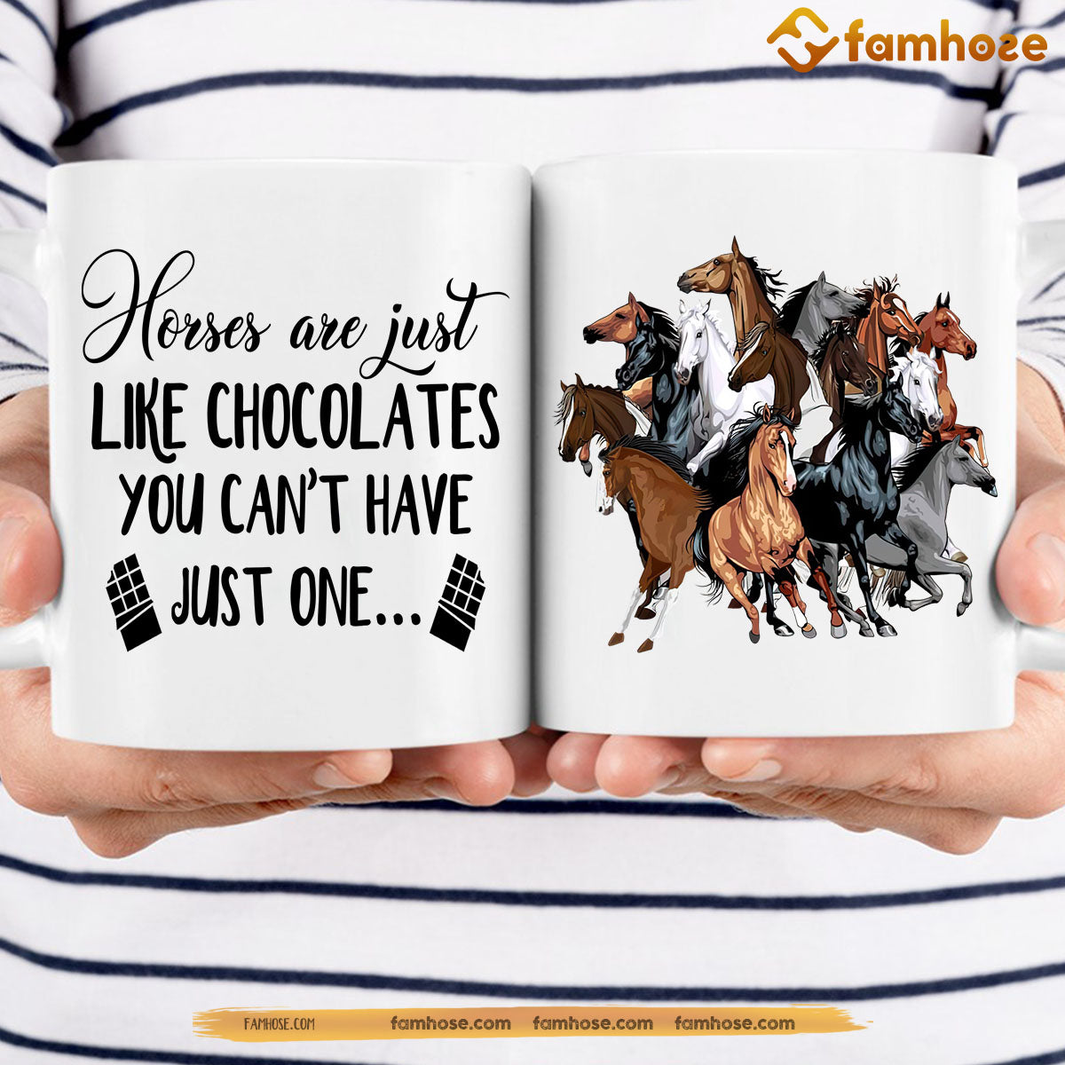 Horse Mug, Horse Are Just Like Chocolates Mug, Cups Gift For Horse Lovers, Horse Owner