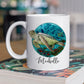 Personalized Turtle Mug, Live In The Sunshine Swim In The Sea Mug, Cups Gift For Turtle Lovers, Turtle Owner