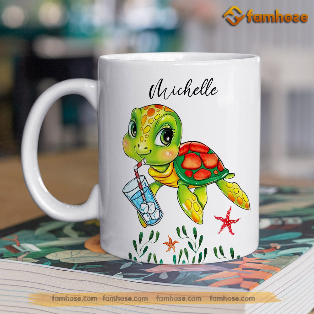 Funny Personalized Turtle Mug, Let Me Pour You A Tall Glass Of Get Over It Gift For Turtle Lovers, Turtle Lovers Gift Mug, Cups, Turtle Owner
