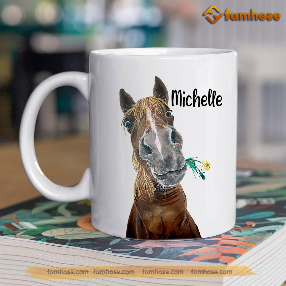 Funny Personalized Horse Mug, I Am Sweet, Lovable, Kind, Shy, Innocent Gift For Horse Lovers, Horse Lovers Gift Mug, Cups, Horse Owner