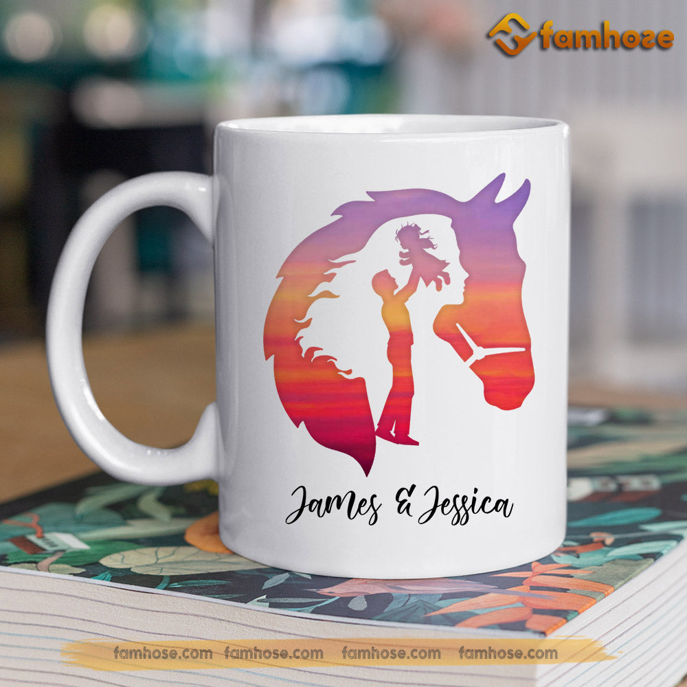 Personalized Father's Day Horse Mug, Behind Every Horse Girl Who Believes In Herself Mug, Cups Gift For Horse Lovers, Horse Owner