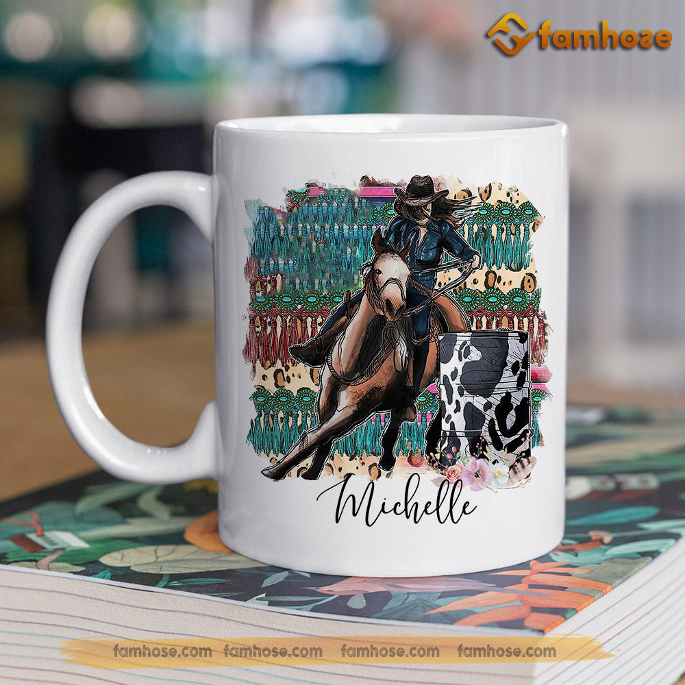 Personalized Barrel Racing Mug, Life Isn't Always Rodeos Cowboy And Horses Gift For Barrel Racing Lovers, Horse Lovers Gift Mug, Cups, Horse Owner