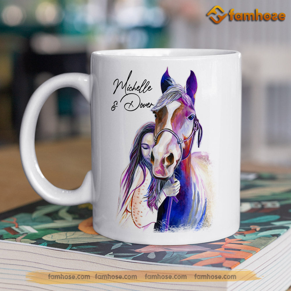 Personalized Horse Mug, One Smile Can Start A Friendship Mug, Cups Gift For Horse Lovers, Horse Owner