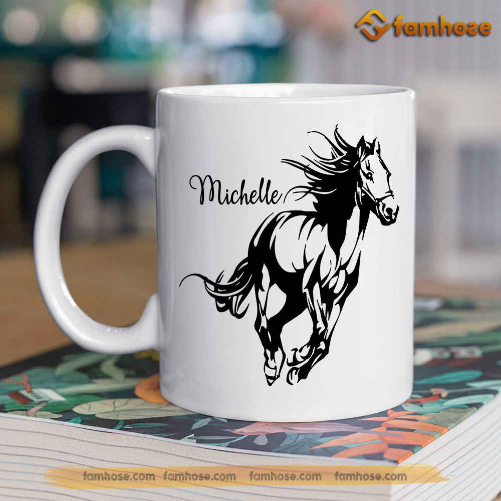 Personalized Horse Mug, Live Like Someone Left The Gate Open Mug, Cups Gift For Horse Lovers, Horse Owner