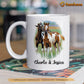Personalized Horse Mug, God Blessed The Broken Road Couples Horse Mug, Cups Gift For Horse Lovers, Horse Owner
